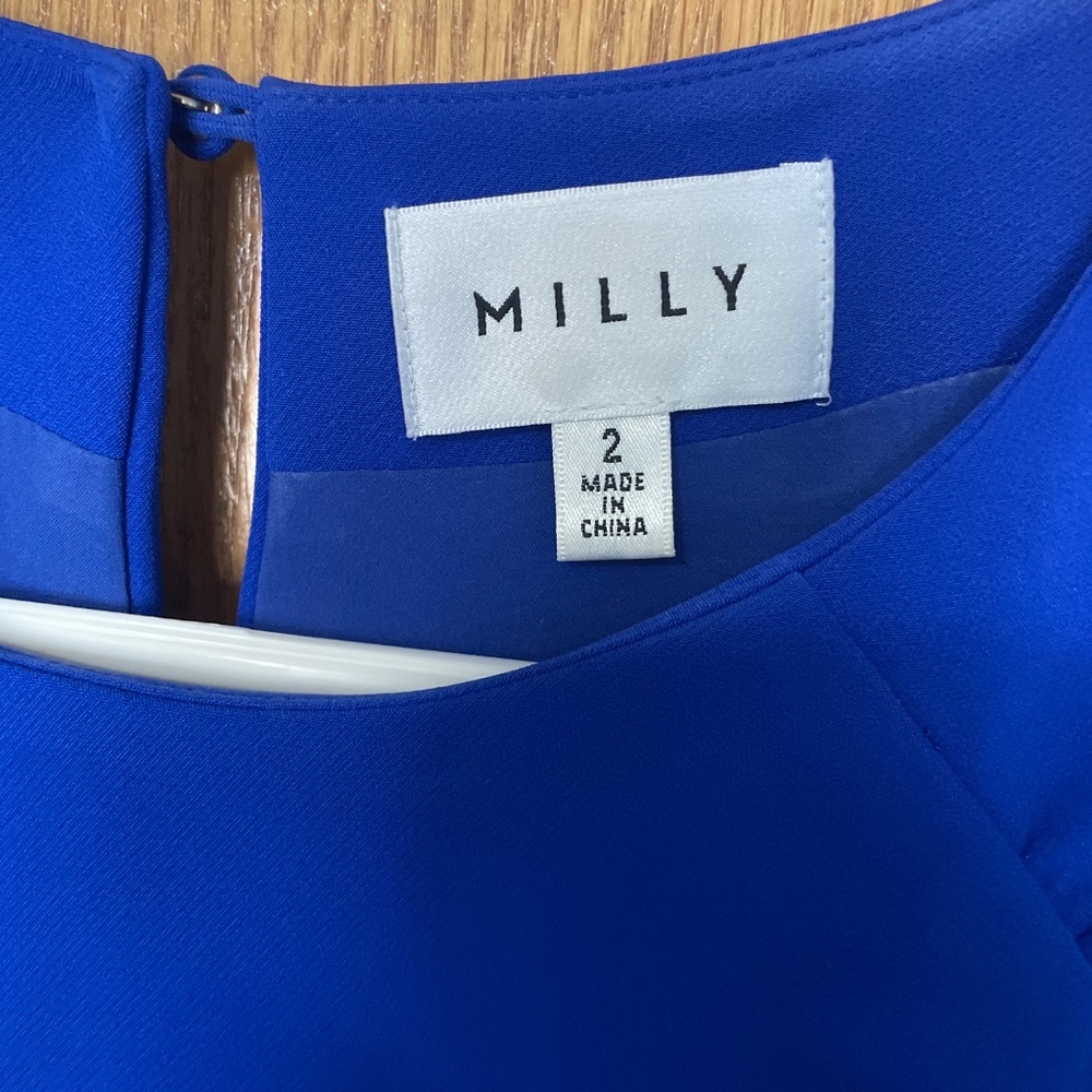 Milly Francesca Ruched Raglan-Sleeve Cady Dress - Picture 3 of 6